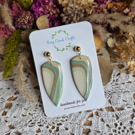 Earth tone faux agates in dagger shape