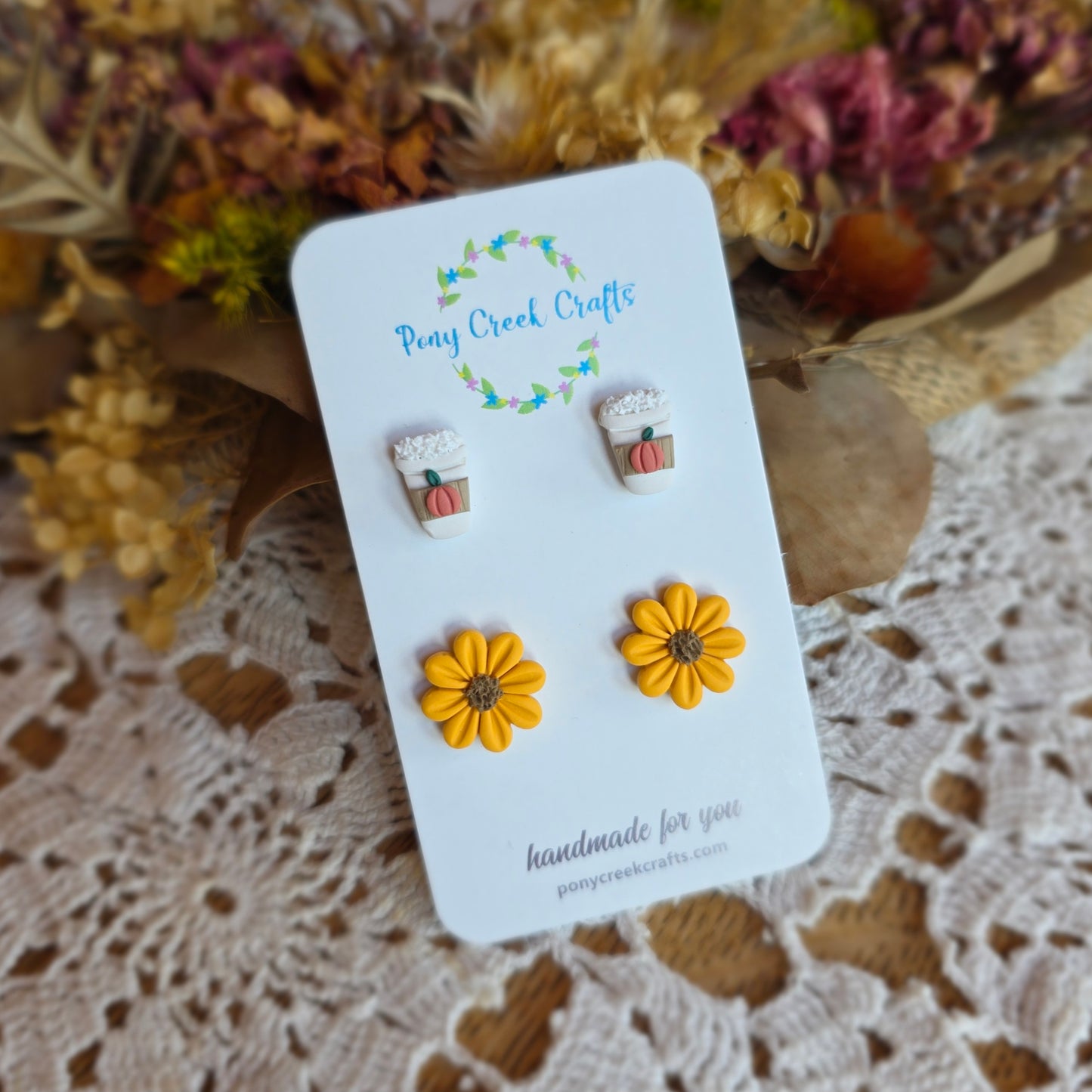 Sunflowers and latte stud pack