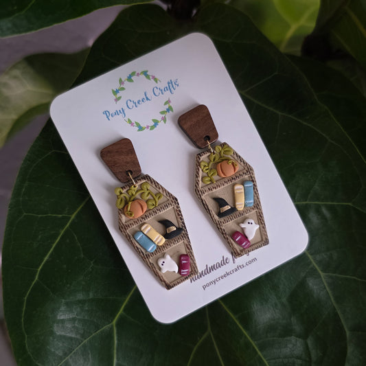 Halloween inspired book lovers earrings
